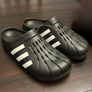 Adidas Black and White Clogs